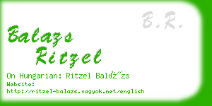 balazs ritzel business card
